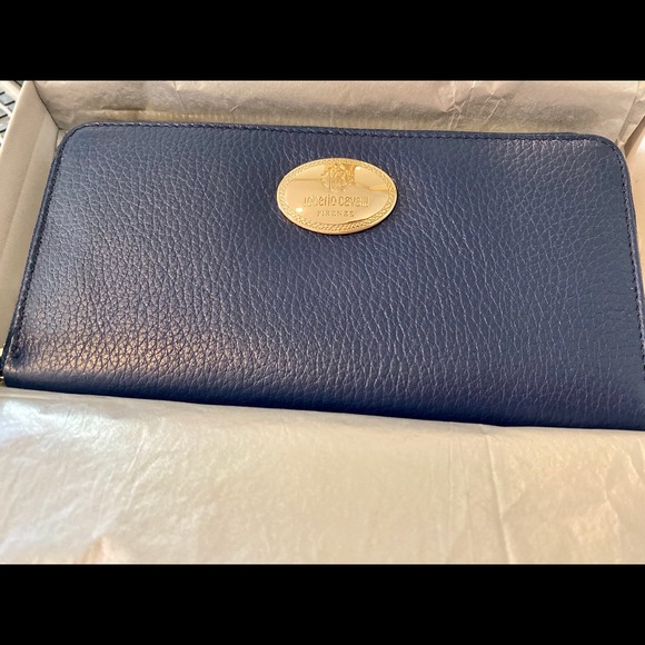 BRAND NEW - Never Used Roberto Cavalli Navy Wallet - Picture 7 of 7